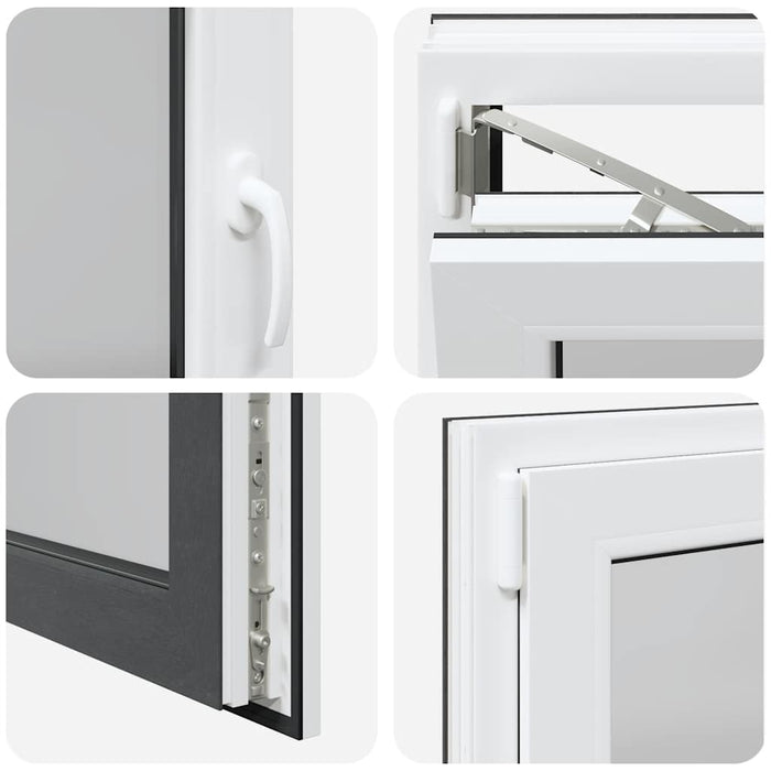 Finestra da cantina "RISOR" 110x70 cm anta-ribalta DIN sinistra antracite 4108460