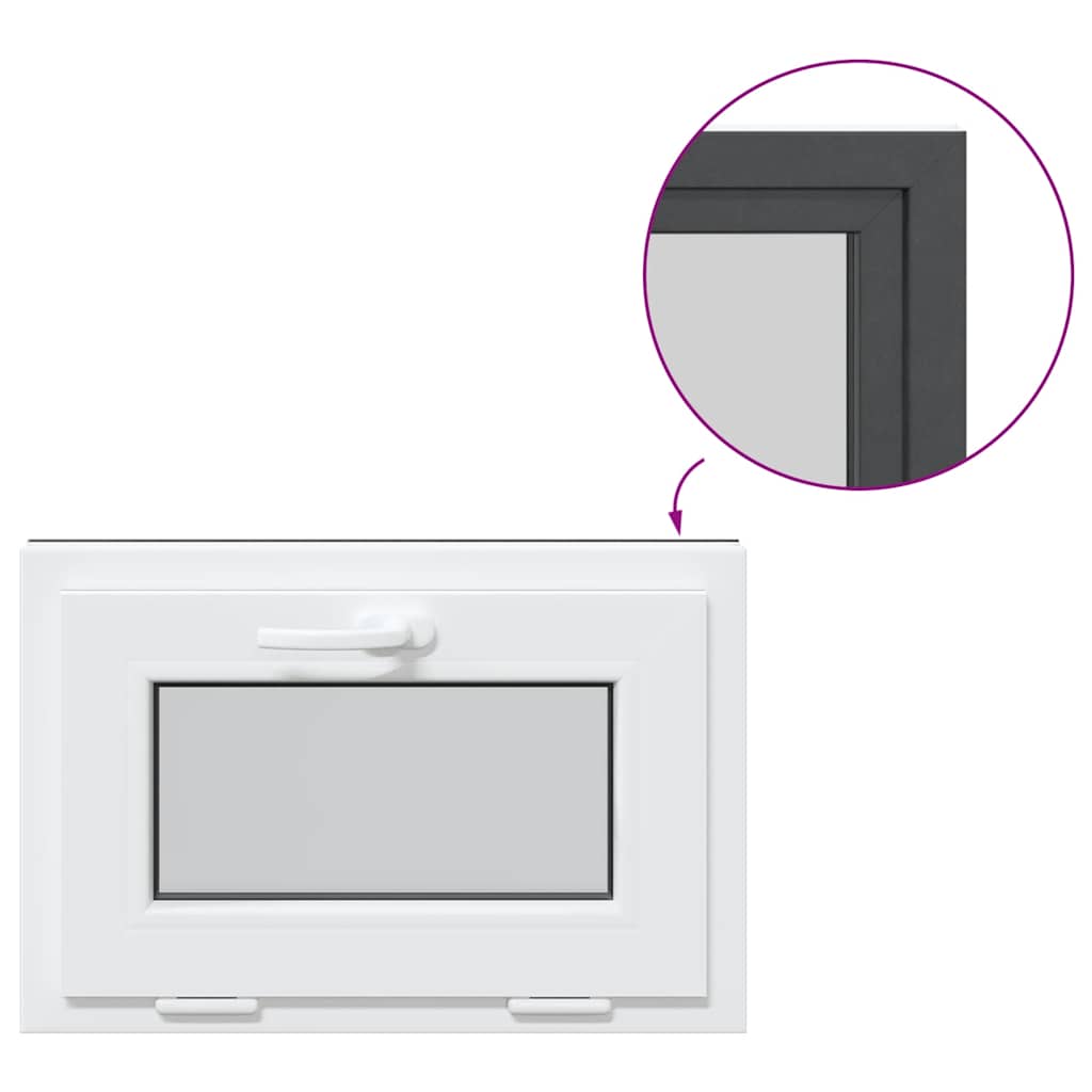 Finestra Seminterrato RISOR 60x40 cm Tilt 3 Vetri Antracite 4108463