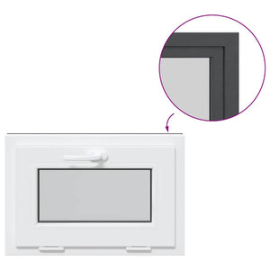 Finestra Seminterrato RISOR 60x40 cm Tilt 3 Vetri Antracite 4108463