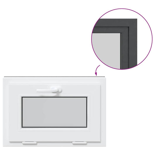 Finestra Seminterrato RISOR 60x40 cm Tilt 3 Vetri Antracite 4108463