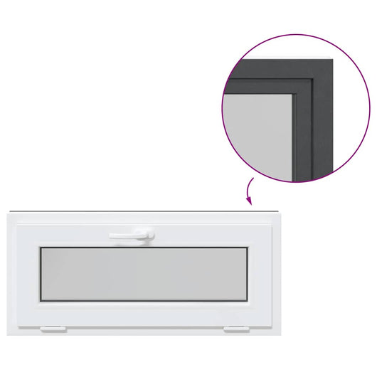 Finestra Seminterrato RISOR 90x40 cm Tilt 3 Vetri Antracite 4108465