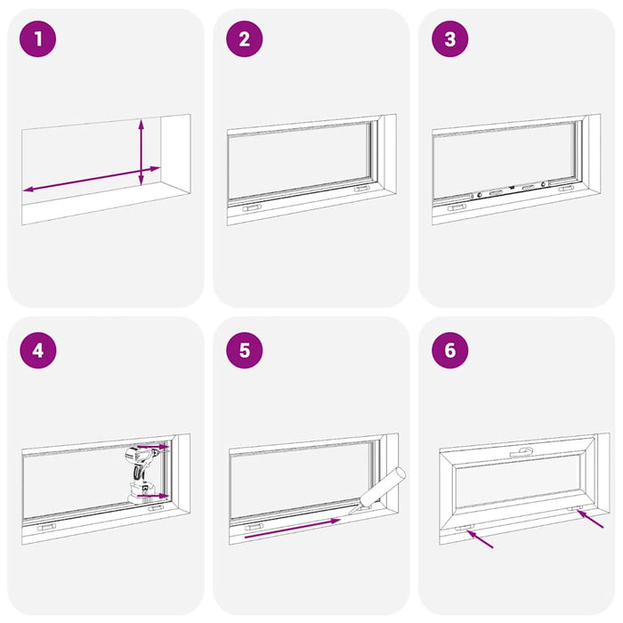 vidaXL Finestra Seminterrato RISOR 90x40 cm Tilt 3 Vetri Antracite