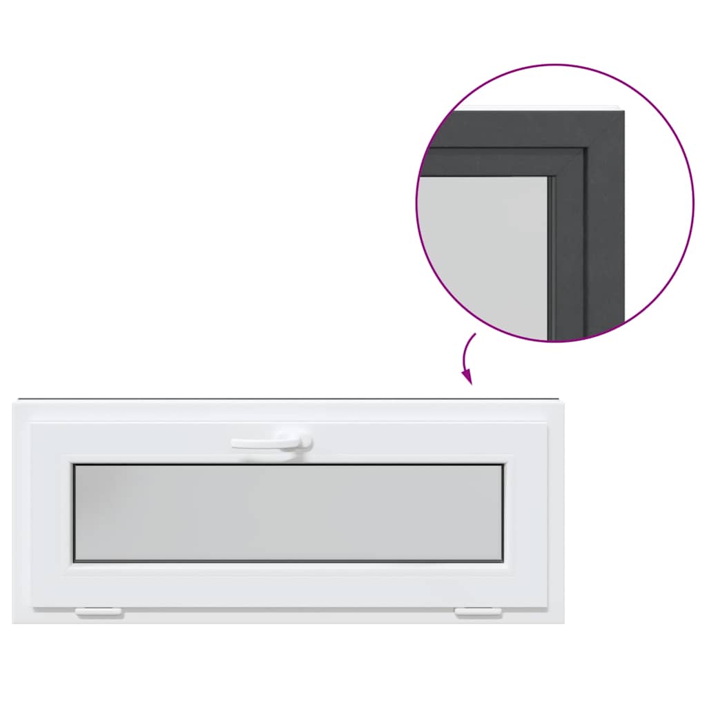 Finestra Seminterrato RISOR 110x40 cm Tilt 3 Vetri Antracite 4108467