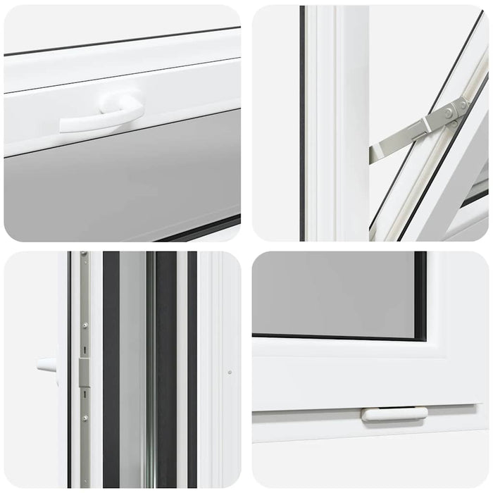 vidaXL Finestra Seminterrato RISOR 110x40 cm Tilt 3 Vetri Antracite