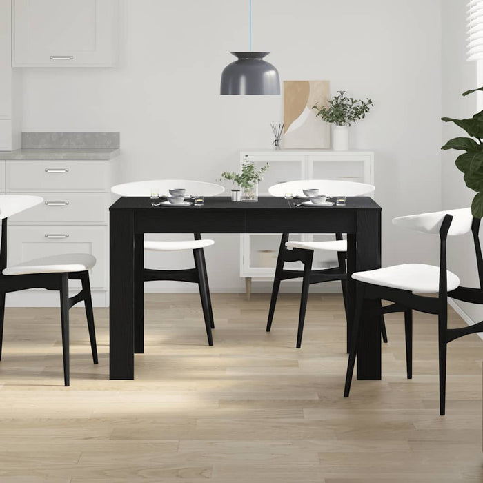 Tavolo da Pranzo Rovere Nero 120x60x76 cm Legno Multistrato