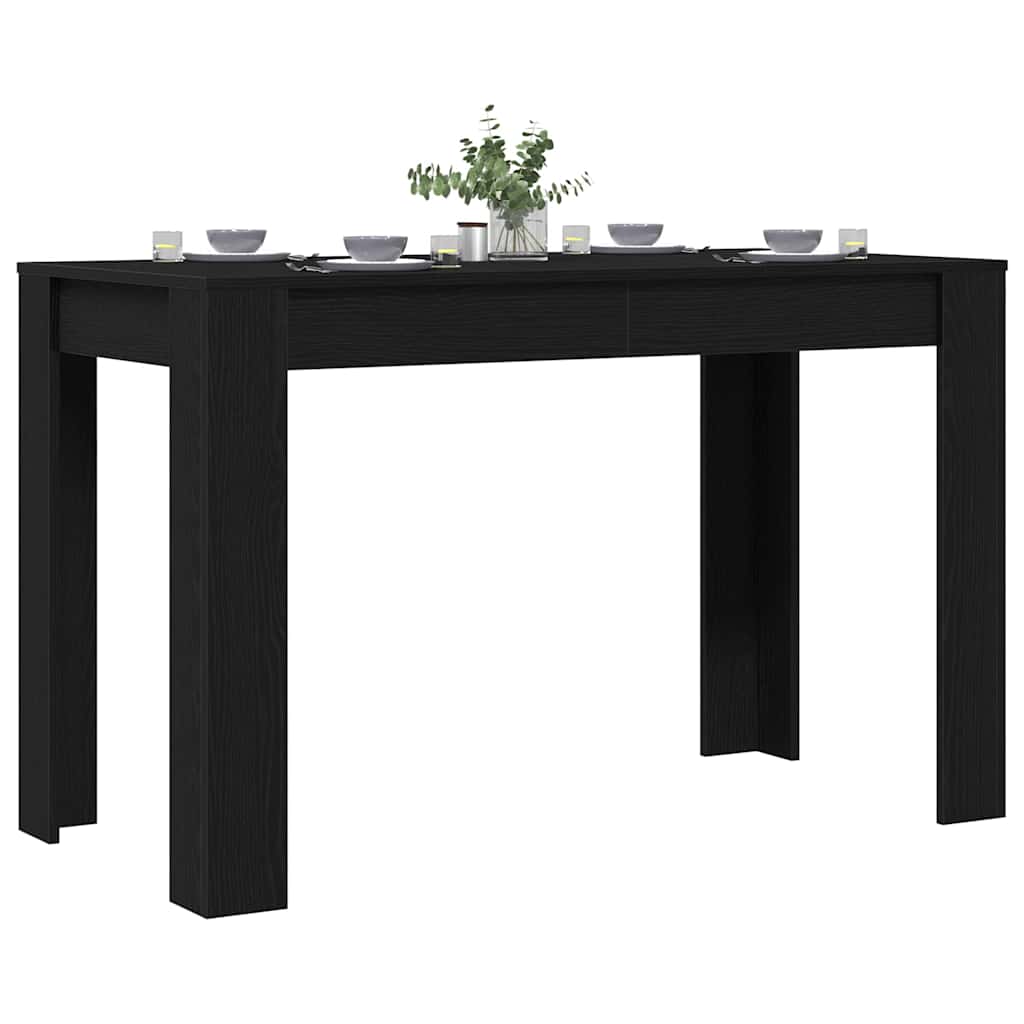 Tavolo da Pranzo Rovere Nero 120x60x76 cm Legno Multistrato 861987