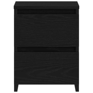 Armadio da Notte Rovere nero 30 x 30 x 40 cm Legno multistrato 861988