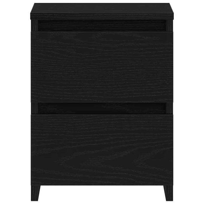 Armadio da Notte Rovere nero 30 x 30 x 40 cm Legno multistrato 861988