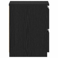 Armadio da Notte Rovere nero 30 x 30 x 40 cm Legno multistrato 861988