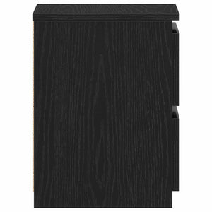 Armadio da Notte Rovere nero 30 x 30 x 40 cm Legno multistrato 861988