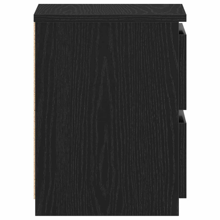 Armadio da Notte Rovere nero 30 x 30 x 40 cm Legno multistrato 861988