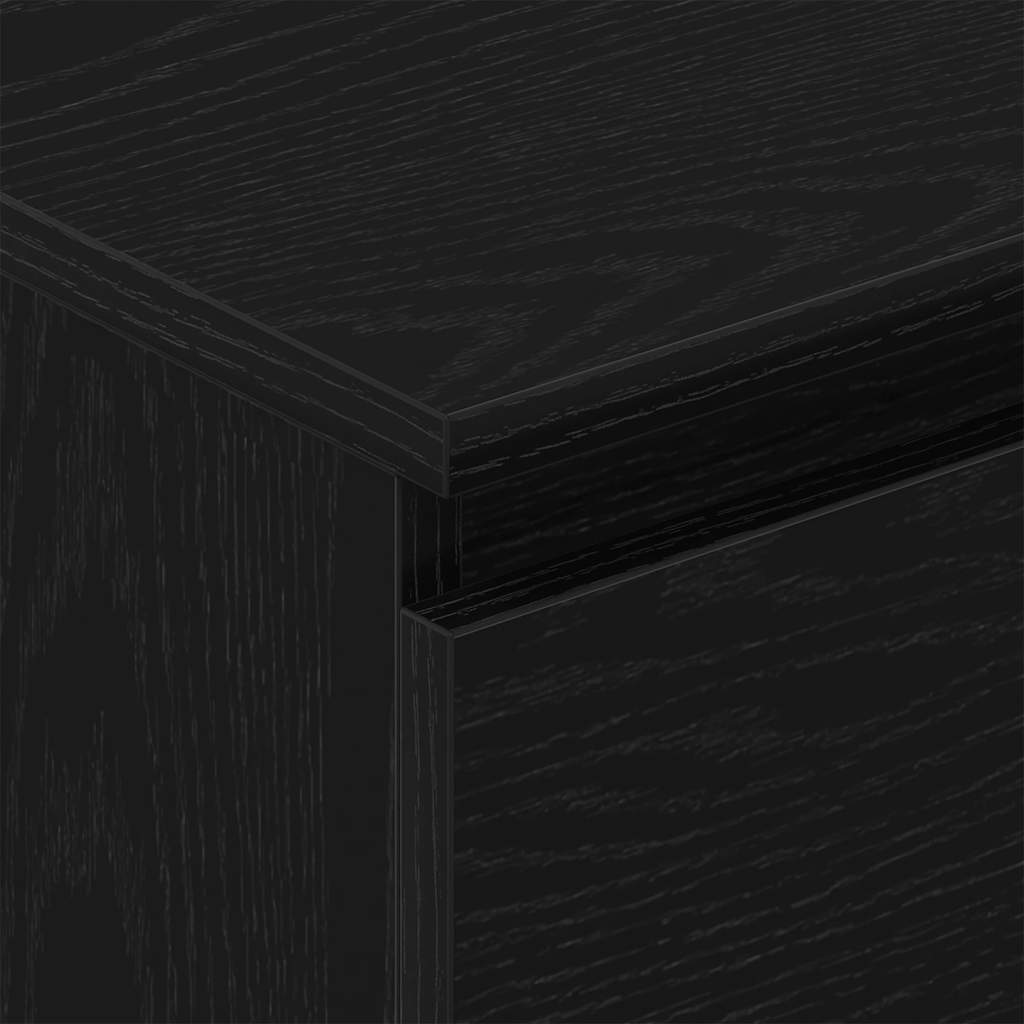 Credenza Rovere Nero 60x35x98,5 cm in Legno Multistrato