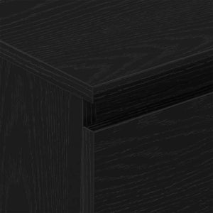 Credenza Rovere Nero 60x35x98,5 cm in Legno Multistrato