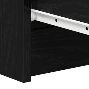 Credenza Rovere Nero 60x35x98,5 cm in Legno Multistrato