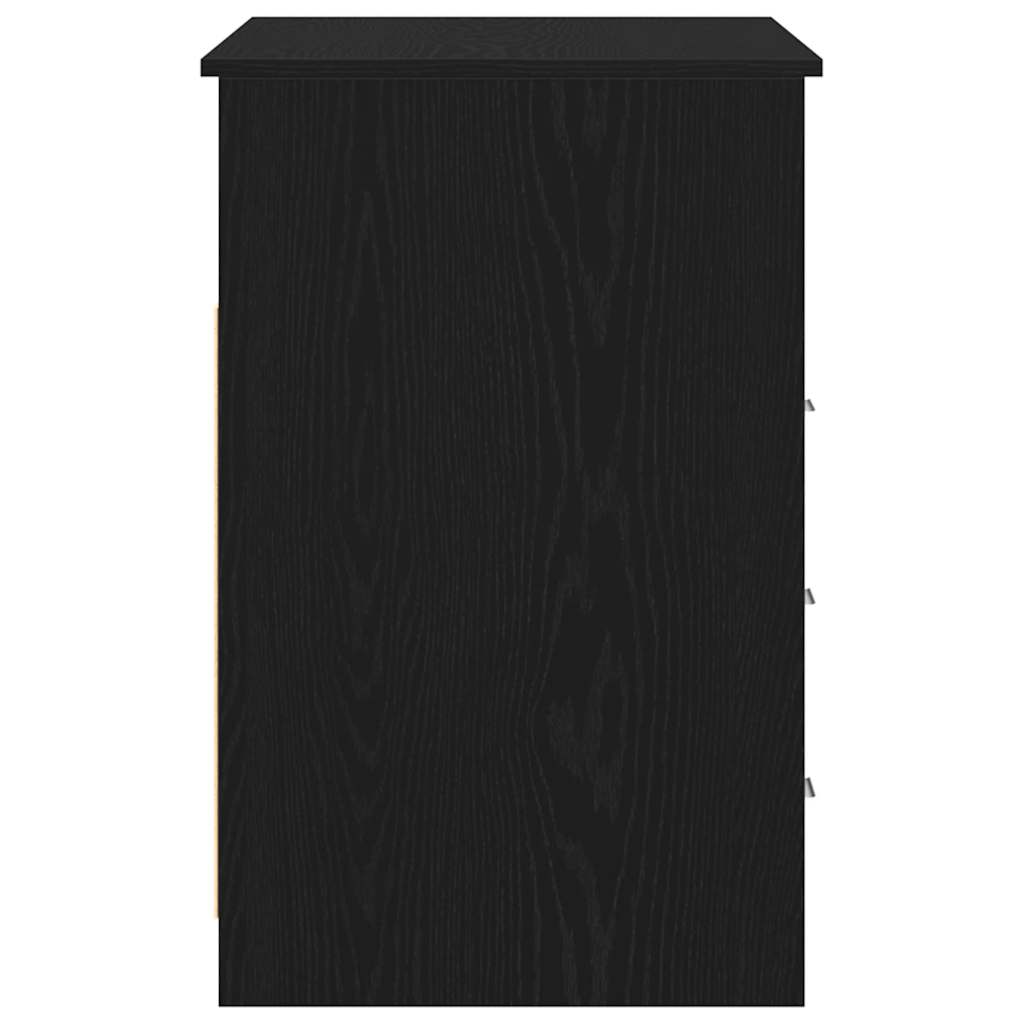 Scrivania Cassetti Rovere Nero 102x50x76 cm Legno Multistrato