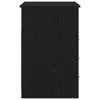 Scrivania Cassetti Rovere Nero 102x50x76 cm Legno Multistrato