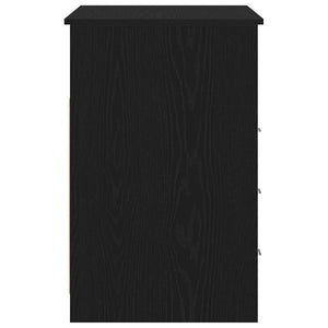 Scrivania Cassetti Rovere Nero 102x50x76 cm Legno Multistrato