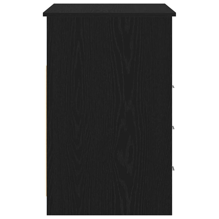 Scrivania Cassetti Rovere Nero 102x50x76 cm Legno Multistrato