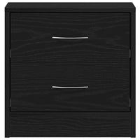 Comodino-Tavolino da notte Rovere Nero 40x30x40 cm in Legno Multistrato 971371