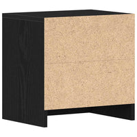 Comodino-Tavolino da notte Rovere Nero 40x30x40 cm in Legno Multistrato 971371