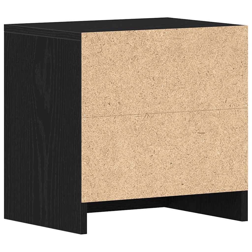 vidaXL Comodino Rovere Nero 40x30x40 cm in Legno Multistrato