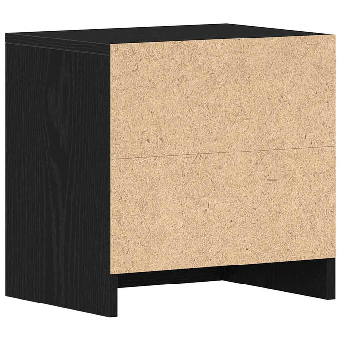 vidaXL Comodino Rovere Nero 40x30x40 cm in Legno Multistrato