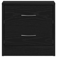 Comodini 2pz-Set di 2 Tavolino da notte Rovere Nero 40x30x40 cm in Legno Multistrato 183613