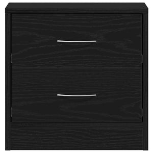 vidaXL Comodini 2pz Rovere Nero 40x30x40 cm in Legno Multistrato