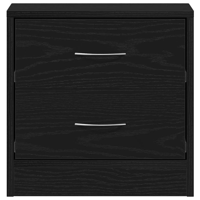 vidaXL Comodini 2pz Rovere Nero 40x30x40 cm in Legno Multistrato