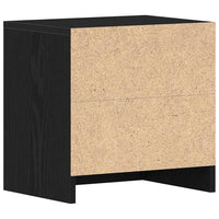 vidaXL Comodini 2pz Rovere Nero 40x30x40 cm in Legno Multistrato
