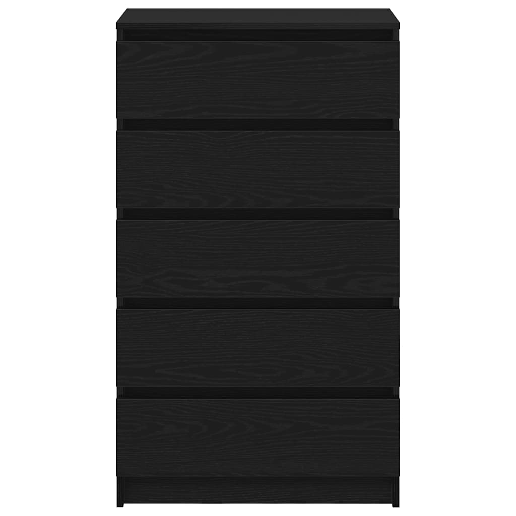 Cassettiera Rovere Nero 60x36x103 cm in Legno Multistrato 862008