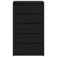 Cassettiera Rovere Nero 60x36x103 cm in Legno Multistrato 862008