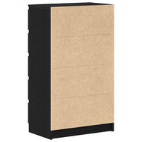 Cassettiera Rovere Nero 60x36x103 cm in Legno Multistrato 862008