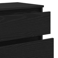 Cassettiera Rovere Nero 60x36x103 cm in Legno Multistrato 862008
