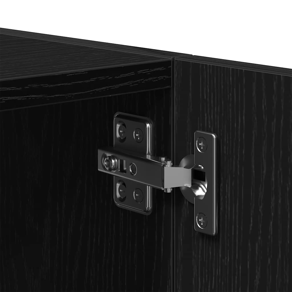 Armadietto a Muro Rovere Nero 80x39x40 cm in Truciolato 862012