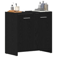Mobile Lavabo Bagno Rovere Nero 60x30x60cm in Legno Multistrato 862013