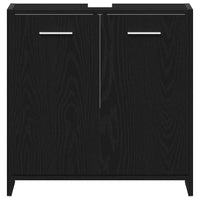 vidaXL Mobile Lavabo Bagno Rovere Nero 60x30x60cm in Legno Multistrato