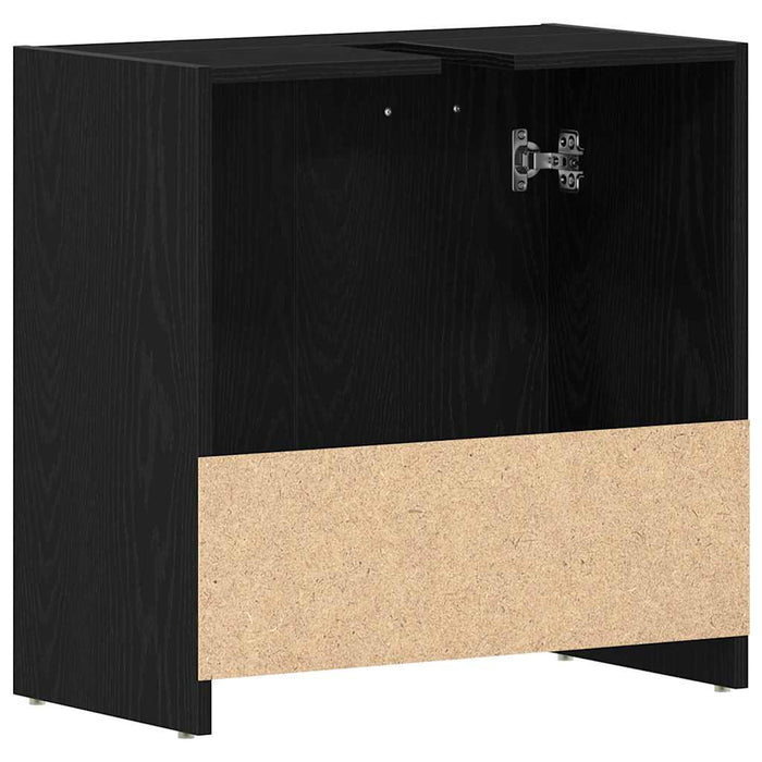 vidaXL Mobile Lavabo Bagno Rovere Nero 60x30x60cm in Legno Multistrato