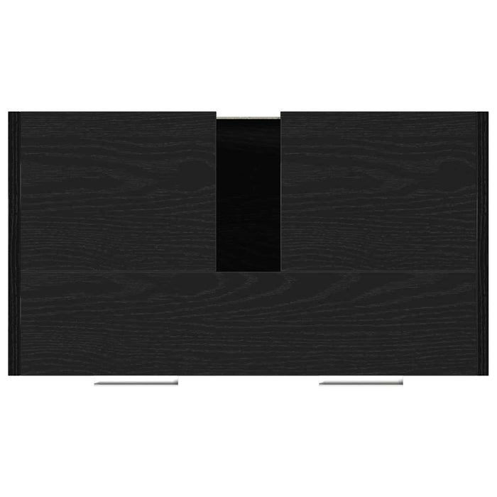 vidaXL Mobile Lavabo Bagno Rovere Nero 60x30x60cm in Legno Multistrato