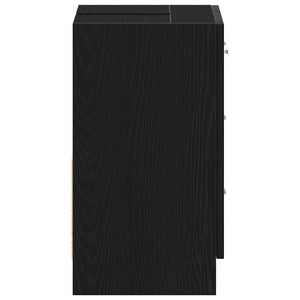 Mobile Lavabo-Armadietto da bagno Rovere Nero 63x30x54 cm in Legno Multistrato