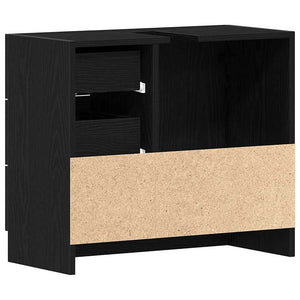 Mobile Lavabo Rovere Nero 63x30x54 cm in Legno Multistrato 862022
