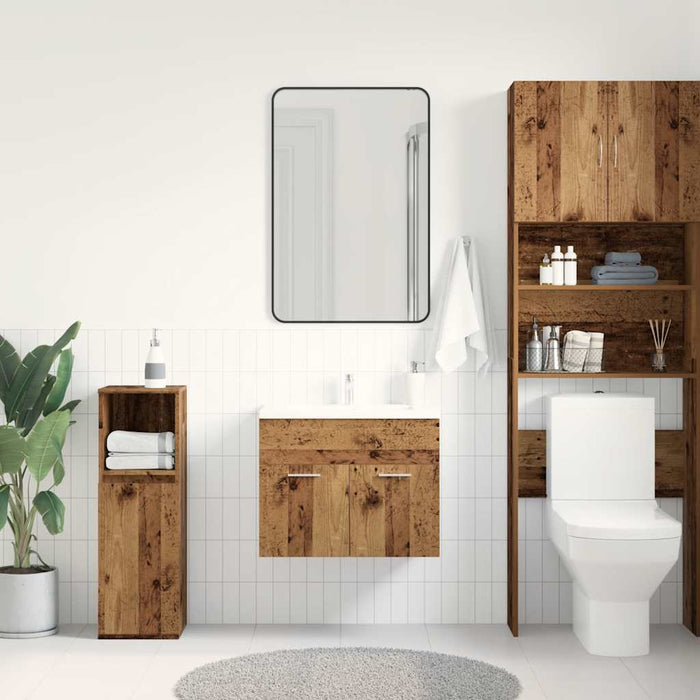 Mobile Lavabo Bagno Legno Antico 60x38,5x46 cm in Truciolato