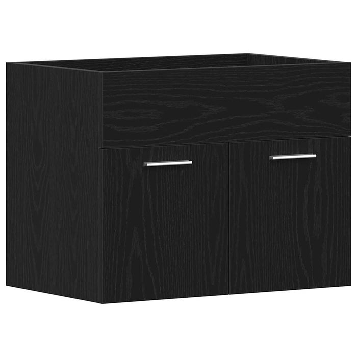 Mobile Lavabo da Bagno Rovere Nero 60x38,5x46 cm in Truciolato 862025