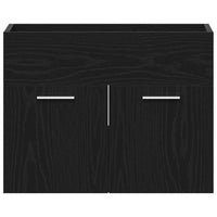 vidaXL Mobile Lavabo da Bagno Rovere Nero 60x38,5x46 cm in Truciolato