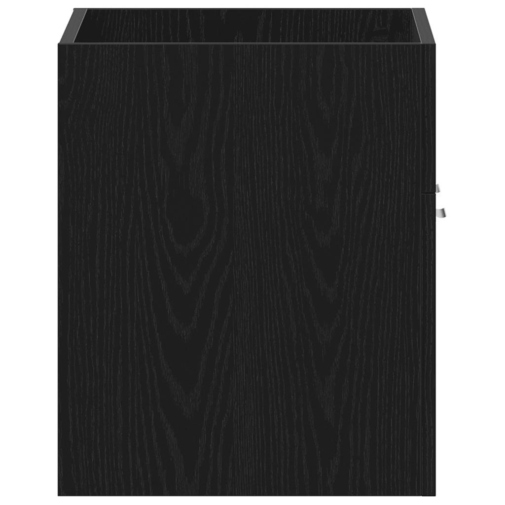 Mobile Lavabo da Bagno Rovere Nero 60x38,5x46 cm in Truciolato 862025