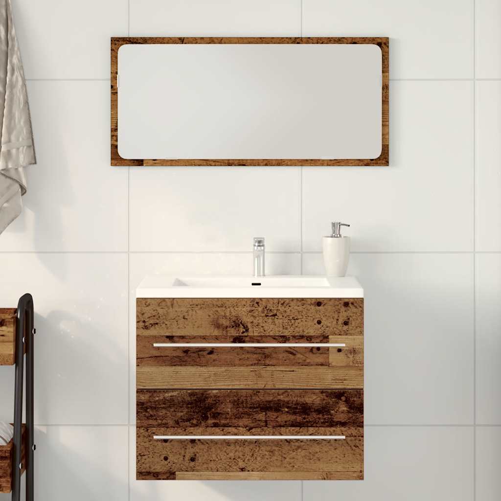 Mobile Lavabo da Bagno-Armadietto da bagno Legno Antico 60x38,5x48 cm in Truciolato