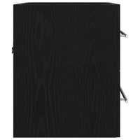 Mobile Lavabo da Bagno Rovere Nero 60x38,5x48 cm in Truciolato 862028