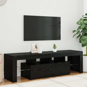 Mobile Porta TV con LED-Mobile per TV-Credenza TV Rovere Nero 140x36,5x40 cm Truciolato