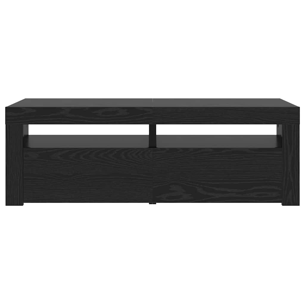 Mobile Porta TV con LED-Mobile per TV-Credenza TV Rovere Nero 120x35x40 cm Multistrato