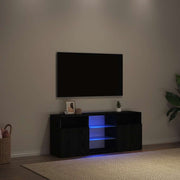 Mobile Porta TV con LED-Mobile per TV-Credenza TV Rovere Nero 120x30x50 cm Multistrato